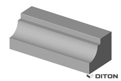 DITON Zastávkový obrubník BUS přímý 330 - 100/40/33cm přírodní